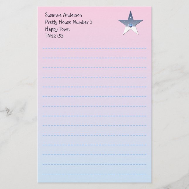 Pretty Writing Paper for Children (Front)