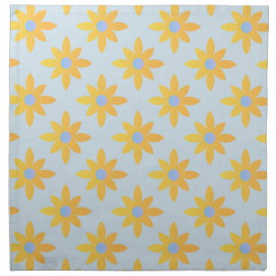 Bright Yellow Background Napkins Zazzle Pretty Yellow Fl Cloth Napkins