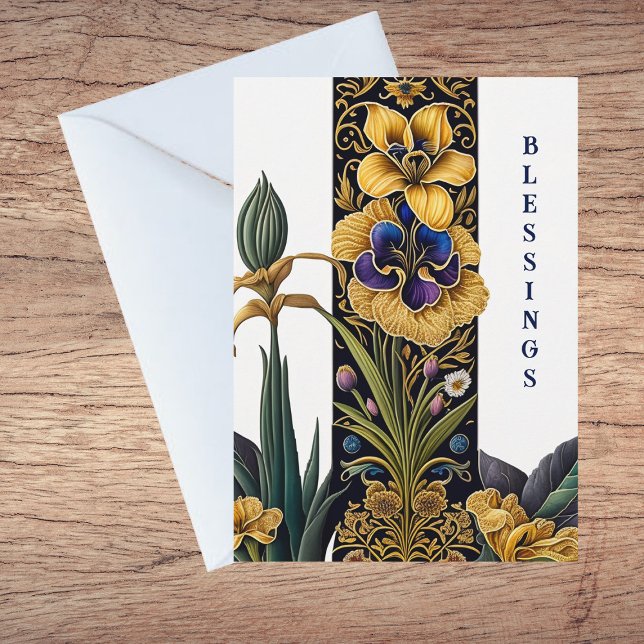 Pretty Yellow Flower Baptism Congratulations Card (Creator Uploaded)