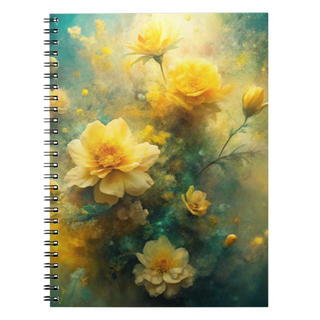 Pretty Yellow Flowers  Notebook (Front)