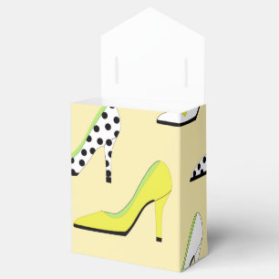 Pretty Yellow High Heels Favor Boxes