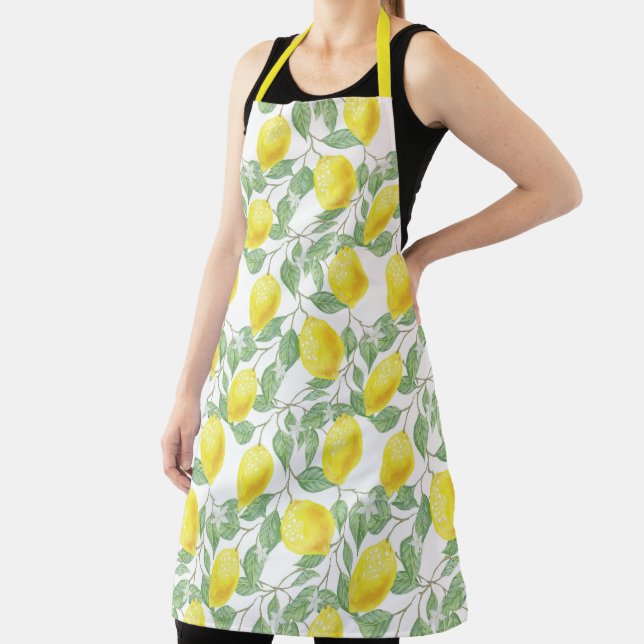 Pretty Yellow Lemons Apron (Insitu)