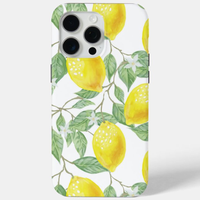 Pretty Yellow Lemons Case-Mate iPhone Case (Back)