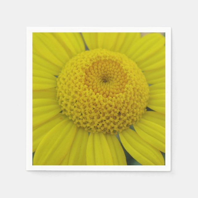 Pretty yellow marguerite napkins (Front)