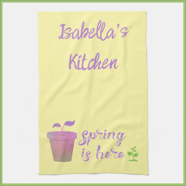 Pretty Yellow Spring  Kitchen Towel (Creator Uploaded)