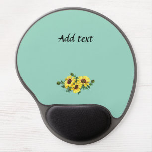 Pretty Yellow Sunflower Arrangement template Gel Mouse Pad