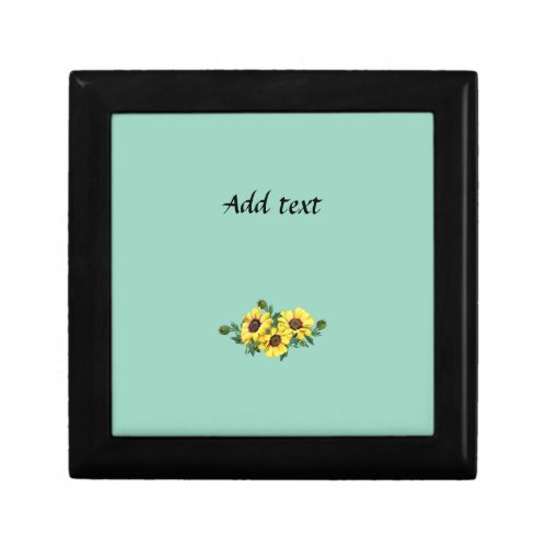 Pretty Yellow Sunflower Arrangement template Gift Box
