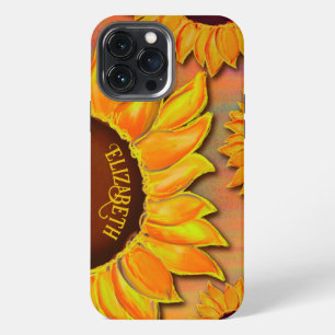 Pretty Yellow Sunflower Artwork Name Inspirivity iPhone 13 Pro Max Case