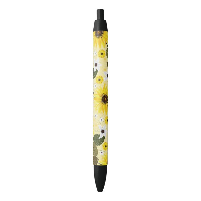 Pretty Yellow Sunflower Garden Floral Pen (Front Vertical)