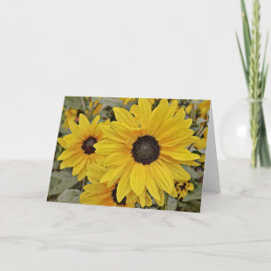 Pretty Yellow Sunflowers Art Note Card