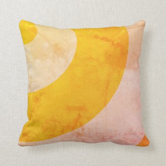 Pretty Yellow Swirls Throw Pillow