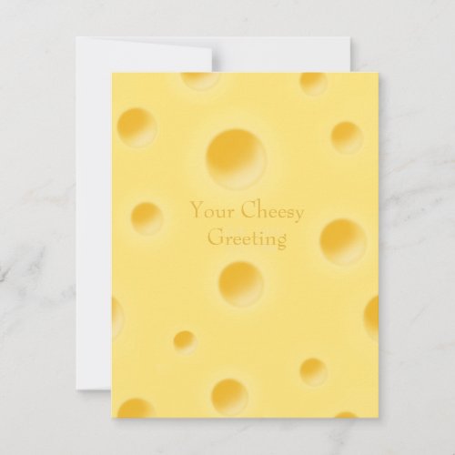 Pretty Yellow Swiss Cheese Personalized Cheesy Note Card