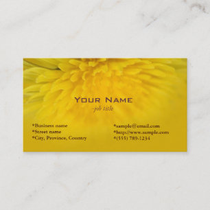 Pretty yellow wild flower dandelion business card