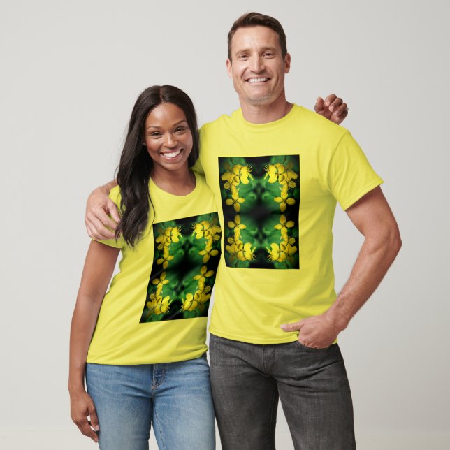 Pretty Yellow Wildflowers Abstract T-Shirt (Unisex)
