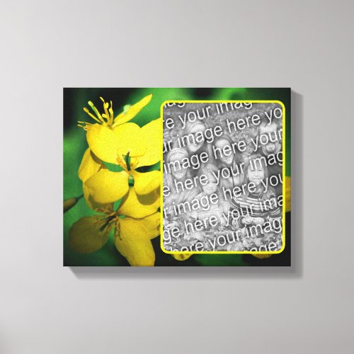 Pretty Yellow Wildflowers Create Your Own Photo Canvas Print