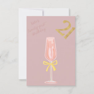 Pretty yet Chic 21st Birthday Invitation