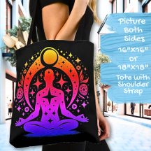 Pretty Yoga Meditation Design on a Black