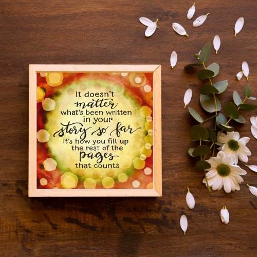 Pretty Your Story Yellow and Orange Inspirational Photo Print