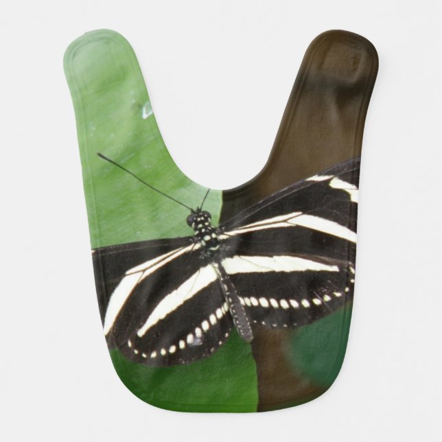 Pretty Zebra Longwing Butterfly Bib (Front)
