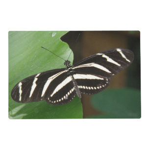 Pretty Zebra Longwing Butterfly Custom Placemat