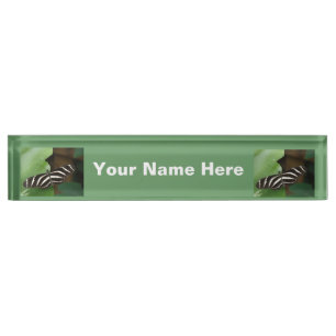 Pretty Zebra Longwing Butterfly Nameplate