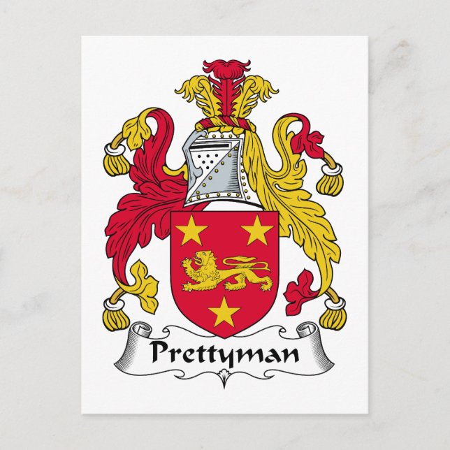 Prettyman Family Crest Postcard (Front)