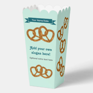 Pretzel Bread Knots - Fun Crunchy Snack - Own Text Favor Boxes