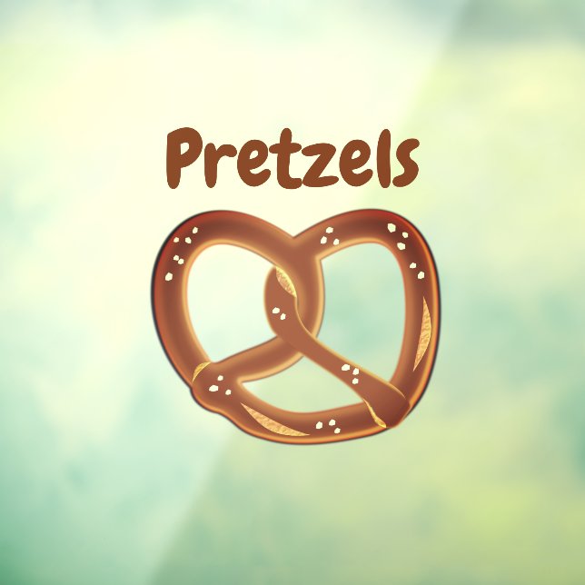 Pretzel Bread Twist with Custom Wording Window Cli Window Cling (Sheet 3)