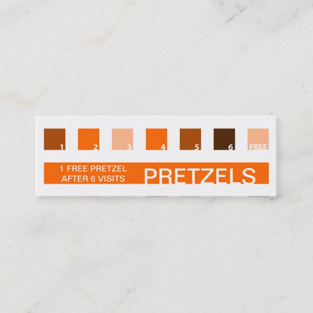 PRETZEL customer appreciation (mod squares) Loyalty Card (Front)
