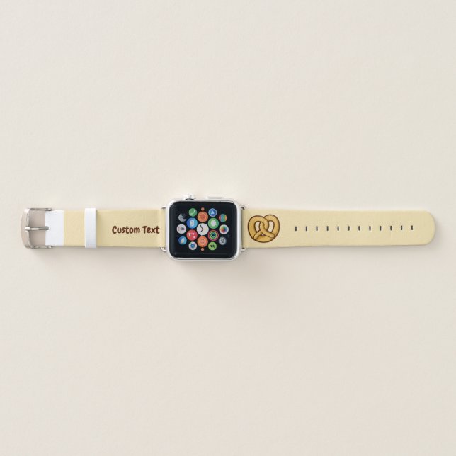 Pretzel Icon Apple Watch Band (Front)