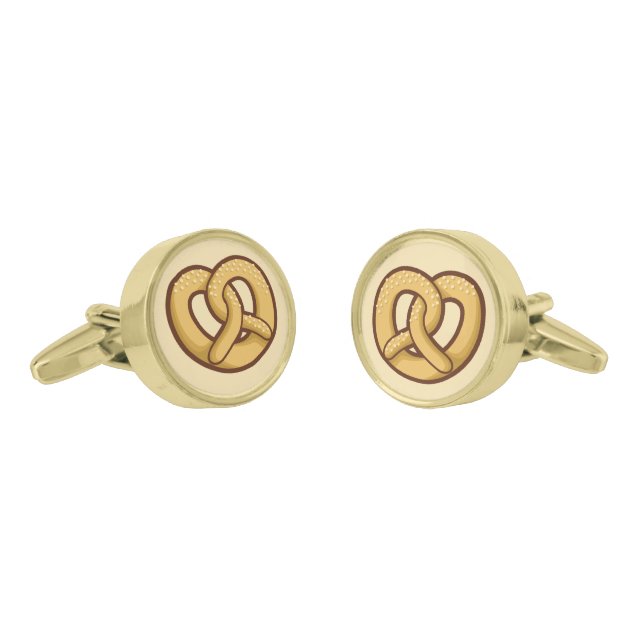 Pretzel Icon Cufflinks (Angled)