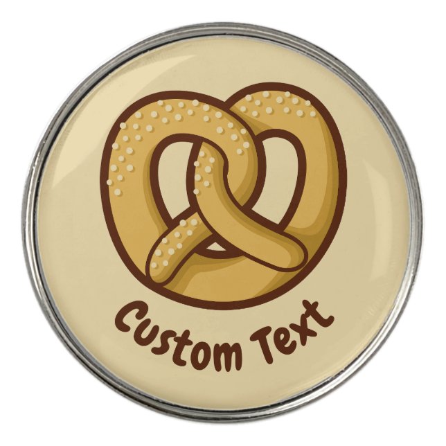 Pretzel Icon Golf Ball Marker (Front)