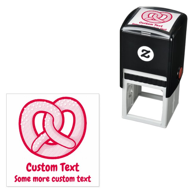 Pretzel Icon Self-inking Stamp (In Situ)