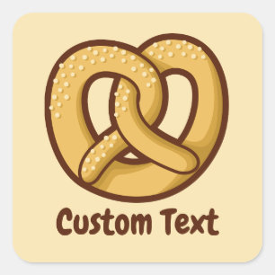 Pretzel Icon Square Sticker
