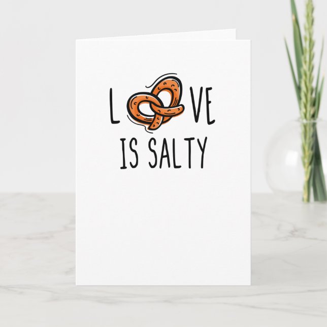 Pretzel Love Saying Card (Front)