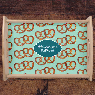 Pretzel Lovers Entwined Bread Twists - add text Serving Tray
