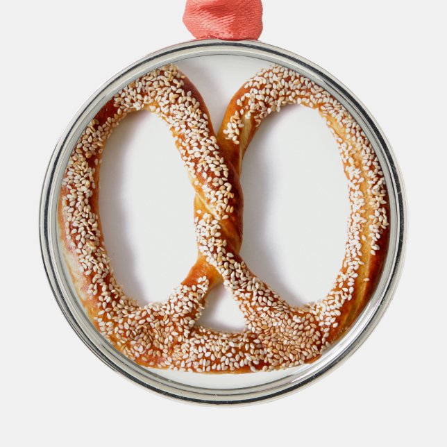 Pretzel Metal Ornament (Front)