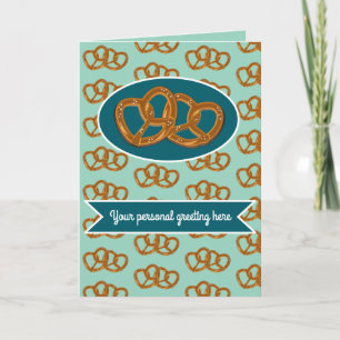 Pretzel Party: Tying the Knot Teal and Aqua custom Card