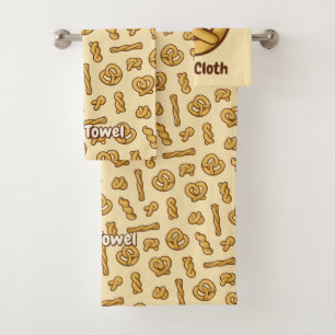 Pretzel Pattern Bath Towel Set
