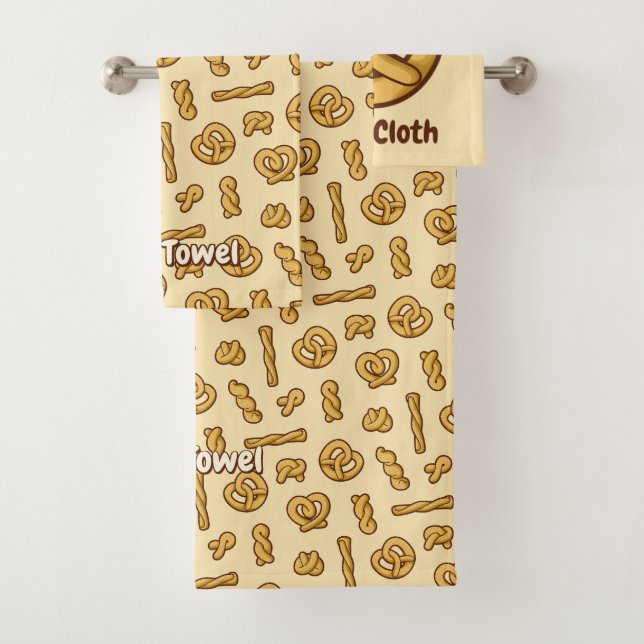 Pretzel Pattern Bath Towel Set (Insitu)