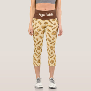Pretzel Pattern Capri Leggings