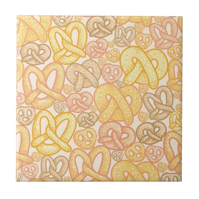 Pretzel Pattern Ceramic Tile (Front)