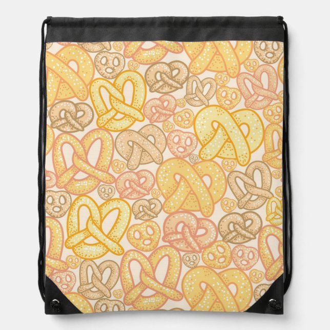 Pretzel Pattern Drawstring Bag (Front)