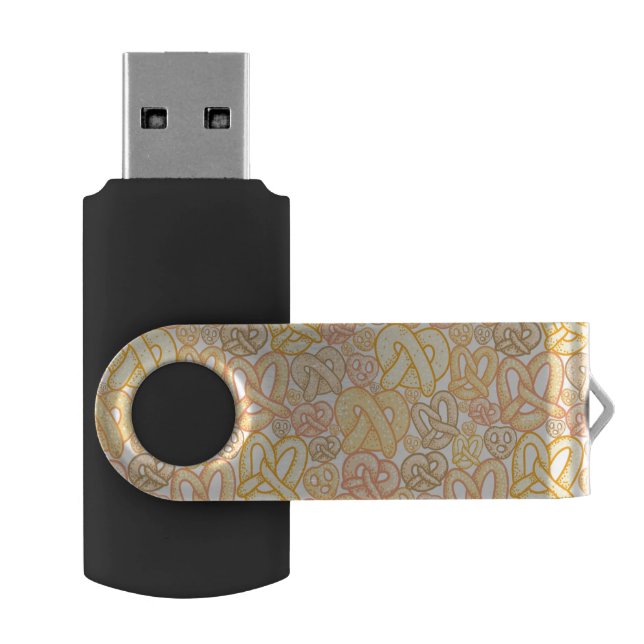 Pretzel Pattern Flash Drive (Opened)