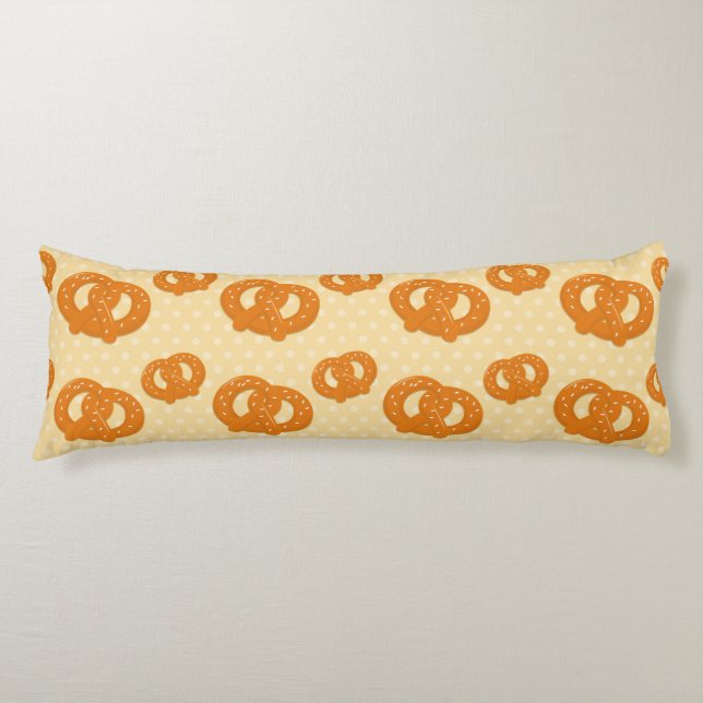 Pretzel Pattern | Fun & Tasty Snack Design Body Pillow (Front)