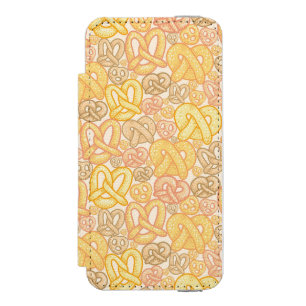 Pretzel Pattern Wallet Case For iPhone SE/5/5s