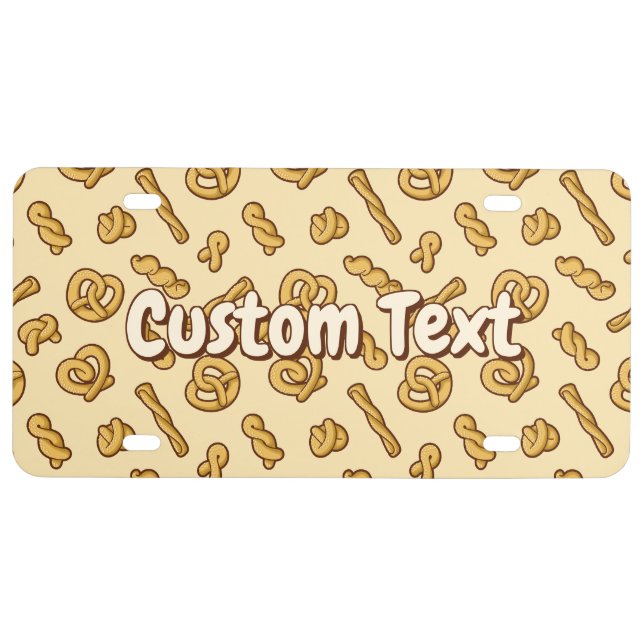 Pretzel Pattern License Plate (Front)