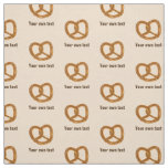 Pretzel pattern on beige - optional custom text fabric