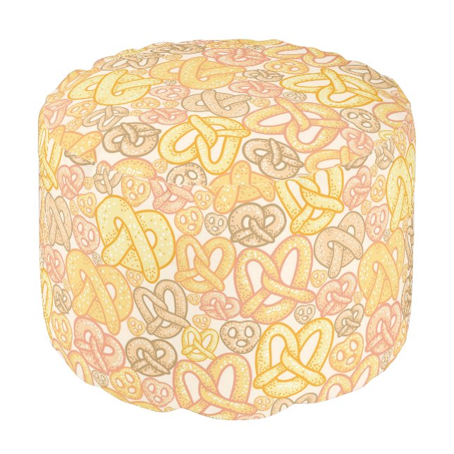 Pretzel Pattern Pouf (Angled Front)