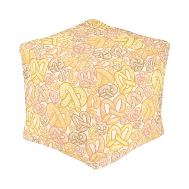 Pretzel Pattern Pouf (Angled Front)
